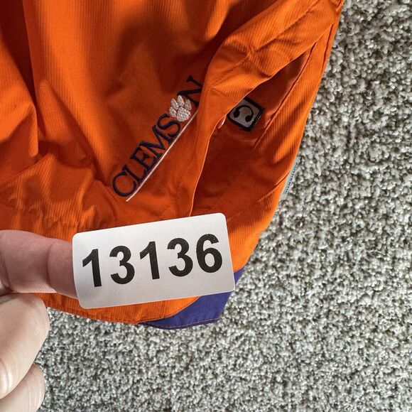 Vintage Clemson Jacket Mens XL Orange Full Zip Nike Fit Storm Windbreaker Y2K - Picture 15 of 15